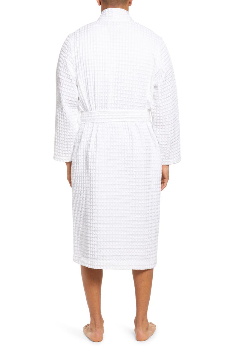 Nordstrom Modern Waffle Robe, Alternate, color, White