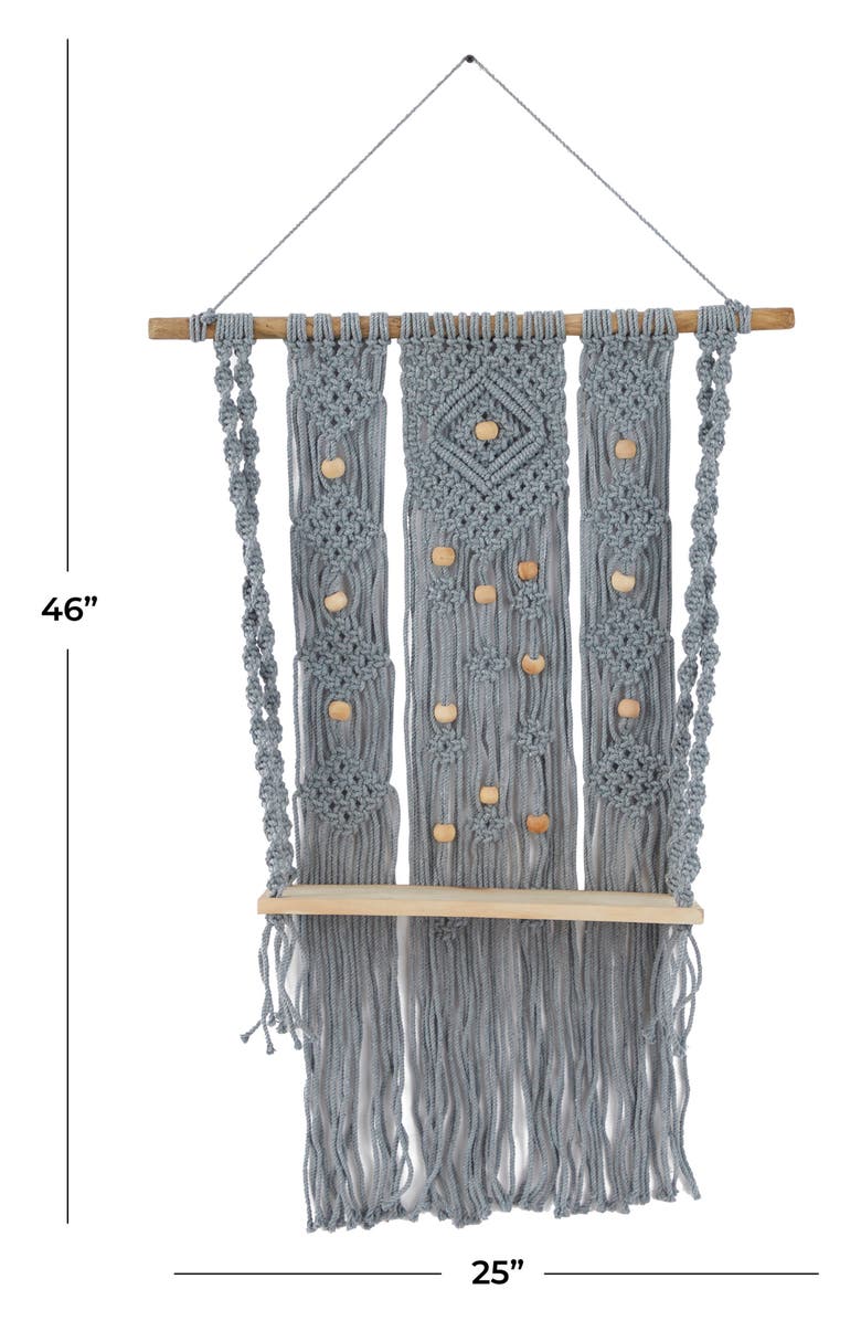 Novogratz Macramé Wall Shelf, Alternate, color,