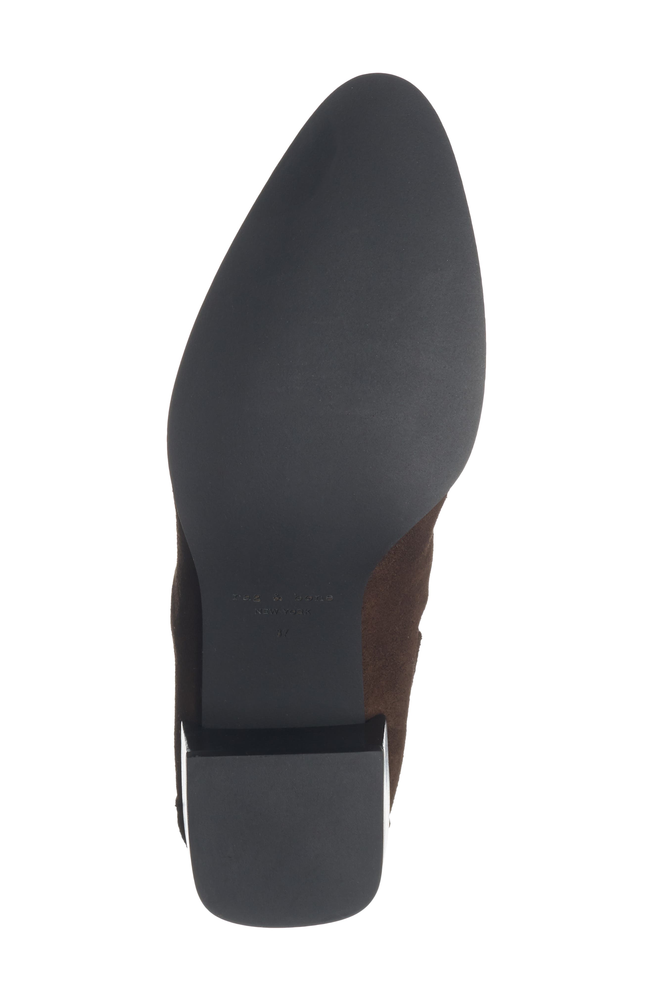 rag & bone Rylee Pointed Toe Bootie, Alternate, color, Mocha Suede