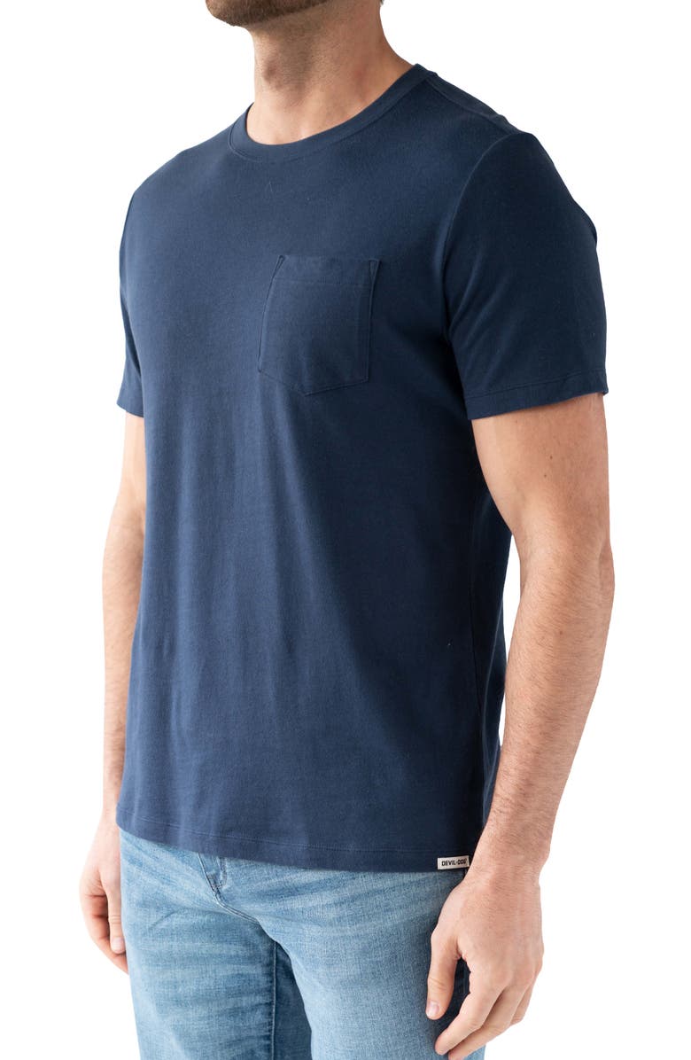 Devil-Dog Dungarees Men's Signature Pocket T-Shirt, Alternate, color, Navy Blue