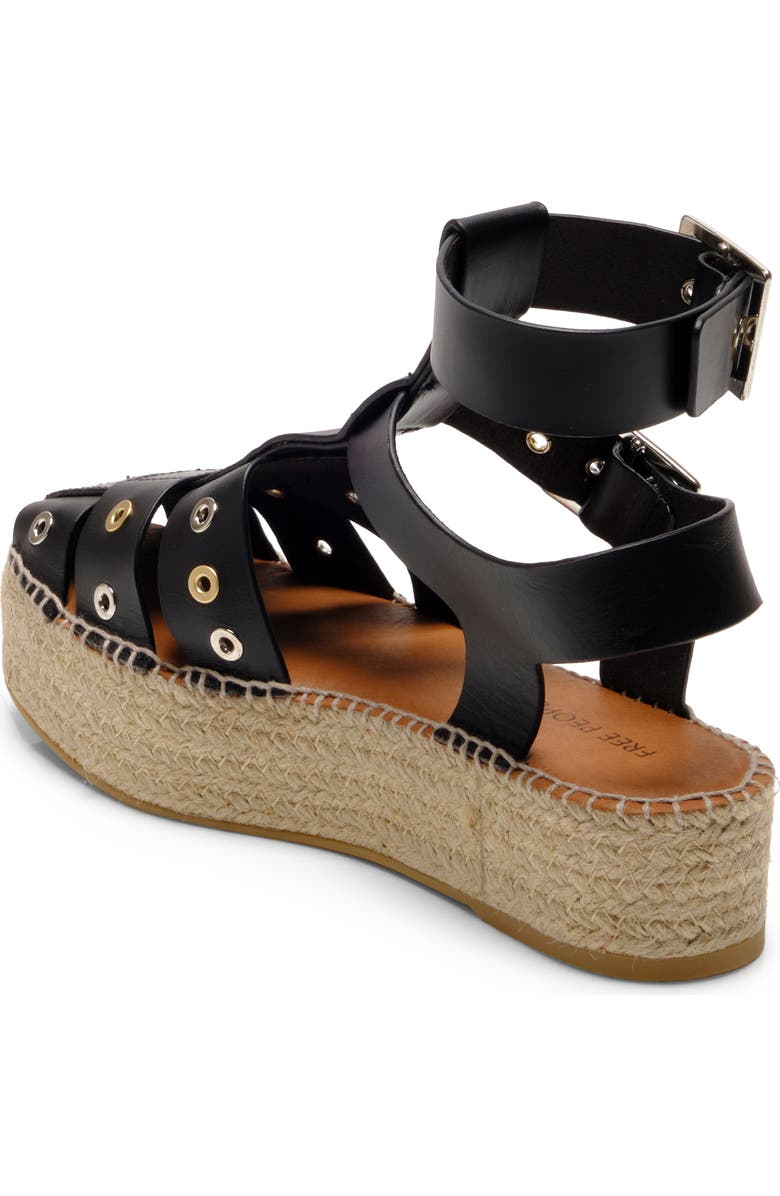 Free People Gable Glad Ankle Strap Espadrille Platform Sandal, Alternate, color,