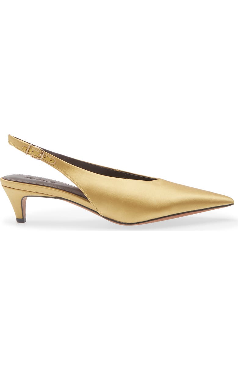 Madewell Emilie Slingback Satin Pump, Alternate, color, Olive Grove
