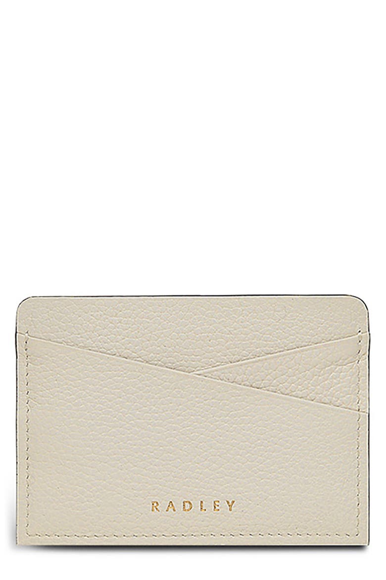 Alpha Road Small Leather Card Holder, Main, color, CHALK