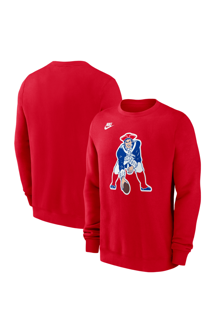 Men's Nike Red New England Patriots Pat Patriot Club Sweatshirt, Main, color, Red