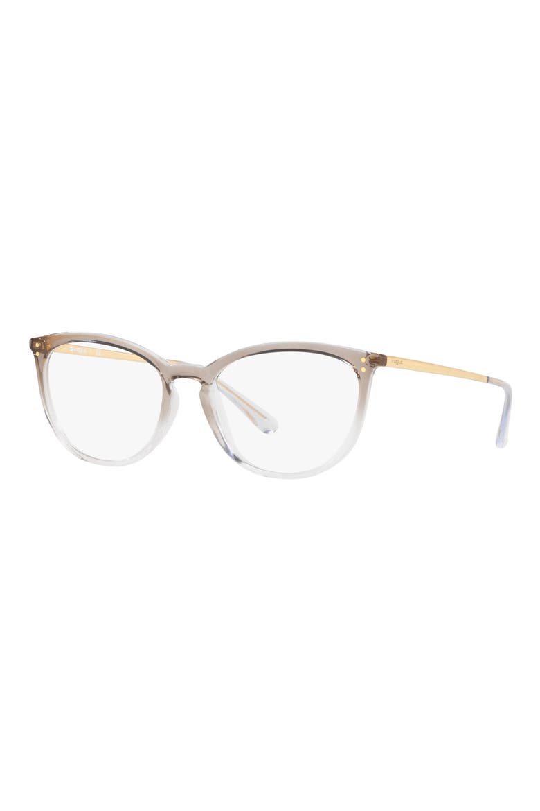 53mm Cat Eye Reading Glasses, Alternate, color, BROWN