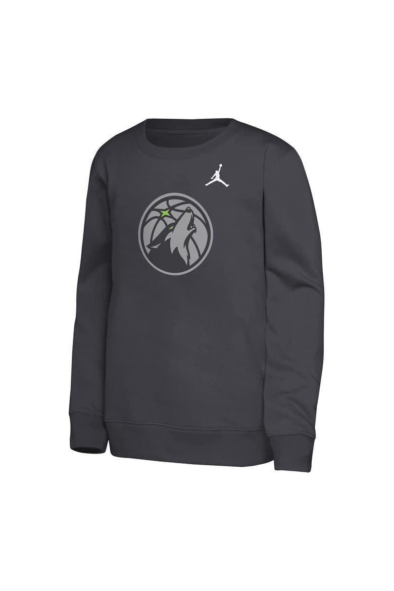 Youth Jordan Brand Gray Minnesota Timberwolves Courtside Statement Edition Sweatshirt, Alternate, color, Gray