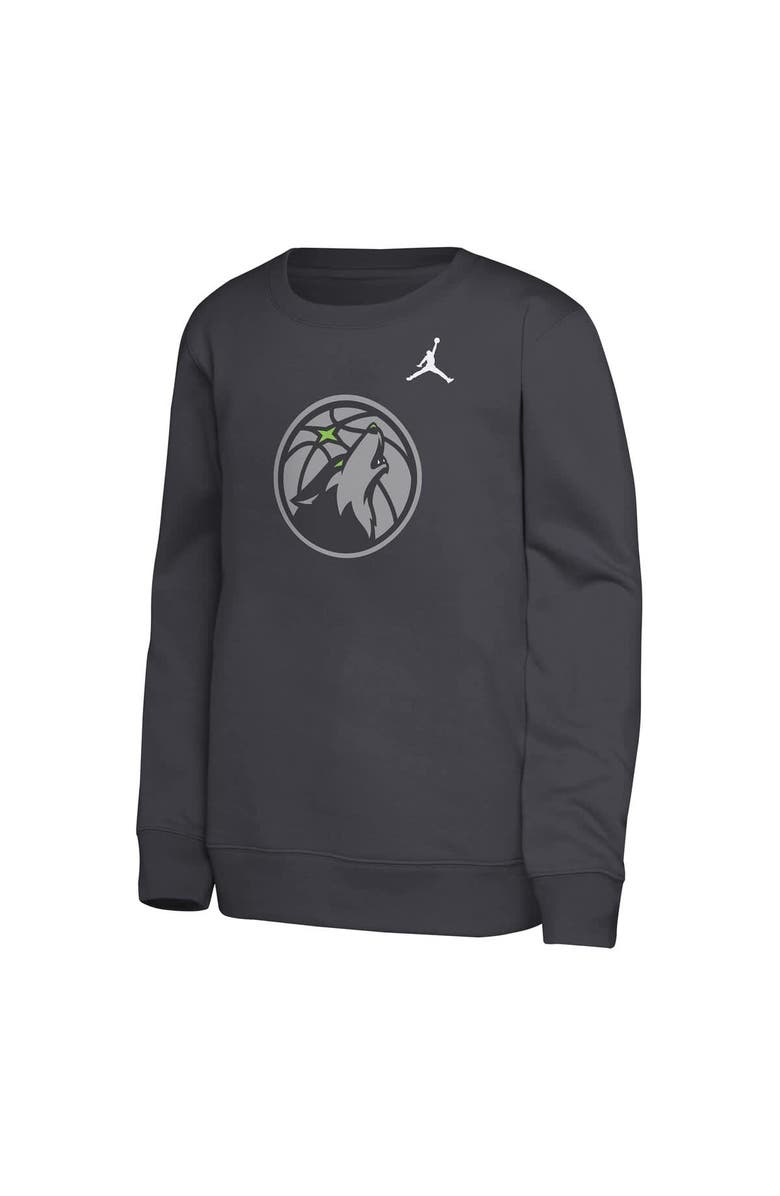 Jordan Brand Youth Jordan Brand Gray Minnesota Timberwolves Courtside Statement Edition Sweatshirt, Alternate, color, Gray