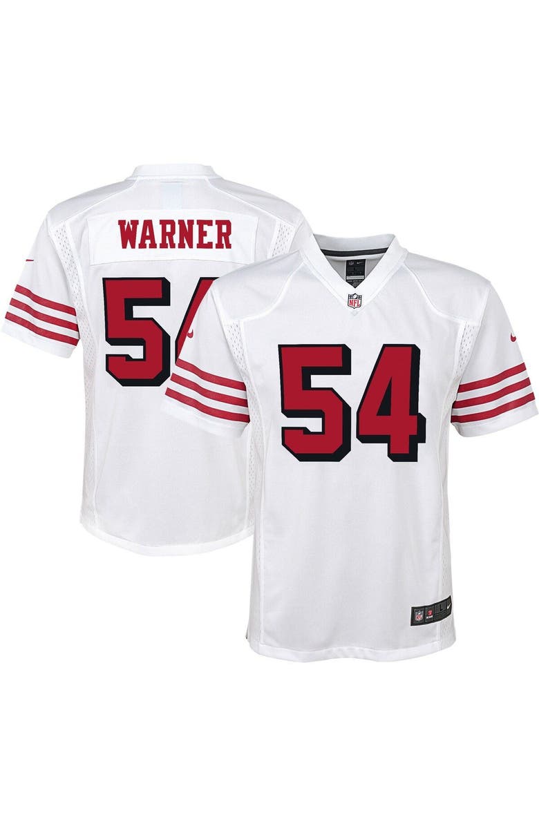 Nike Youth Nike Fred Warner White San Francisco 49ers Alternate Game Jersey, Main, color,