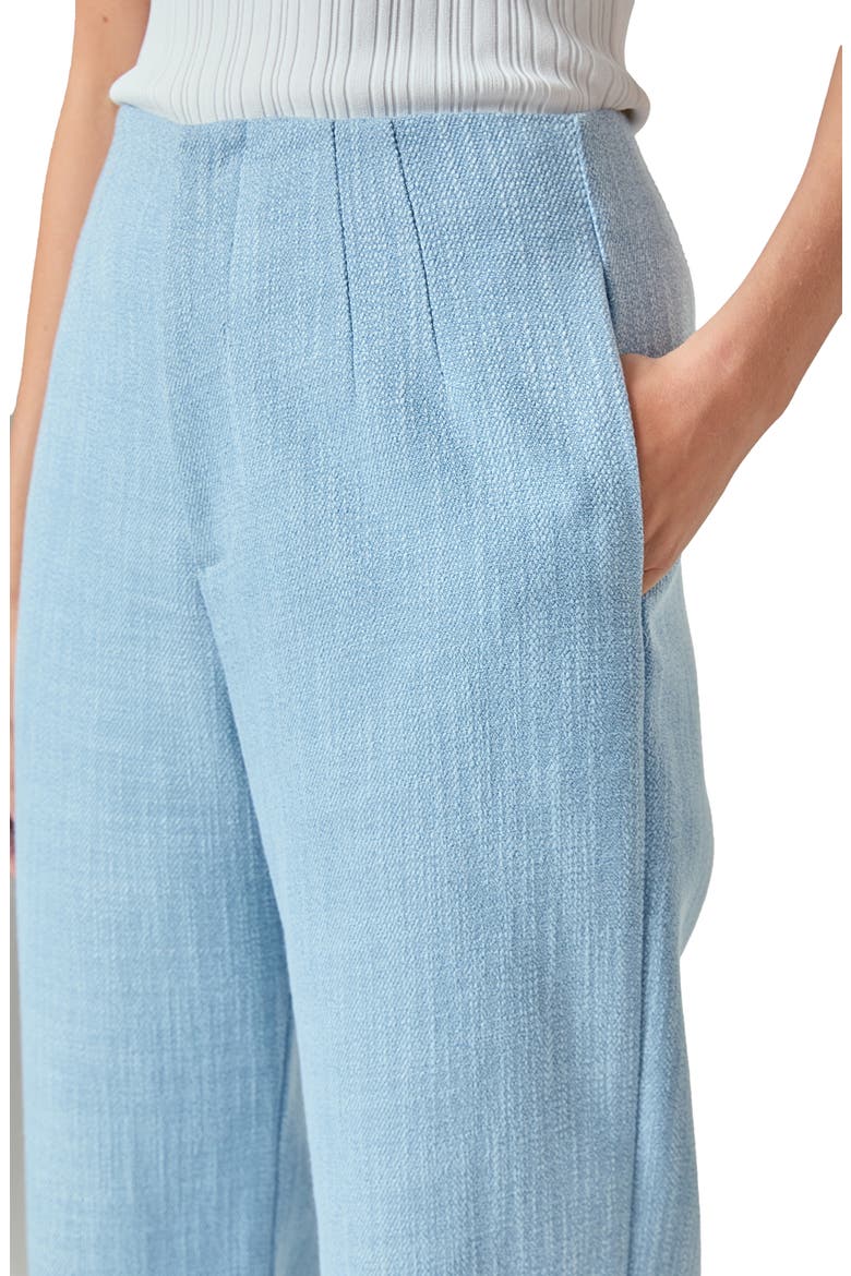Clean Waist Relaxed Fit Tweed Pants, Alternate, color, BLUE