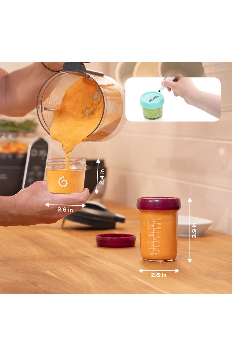 Babymoov Babybols 4 4-Ounce & 4 8-Ounce Glass Jar Baby Food Storage Container Set, Alternate, color,