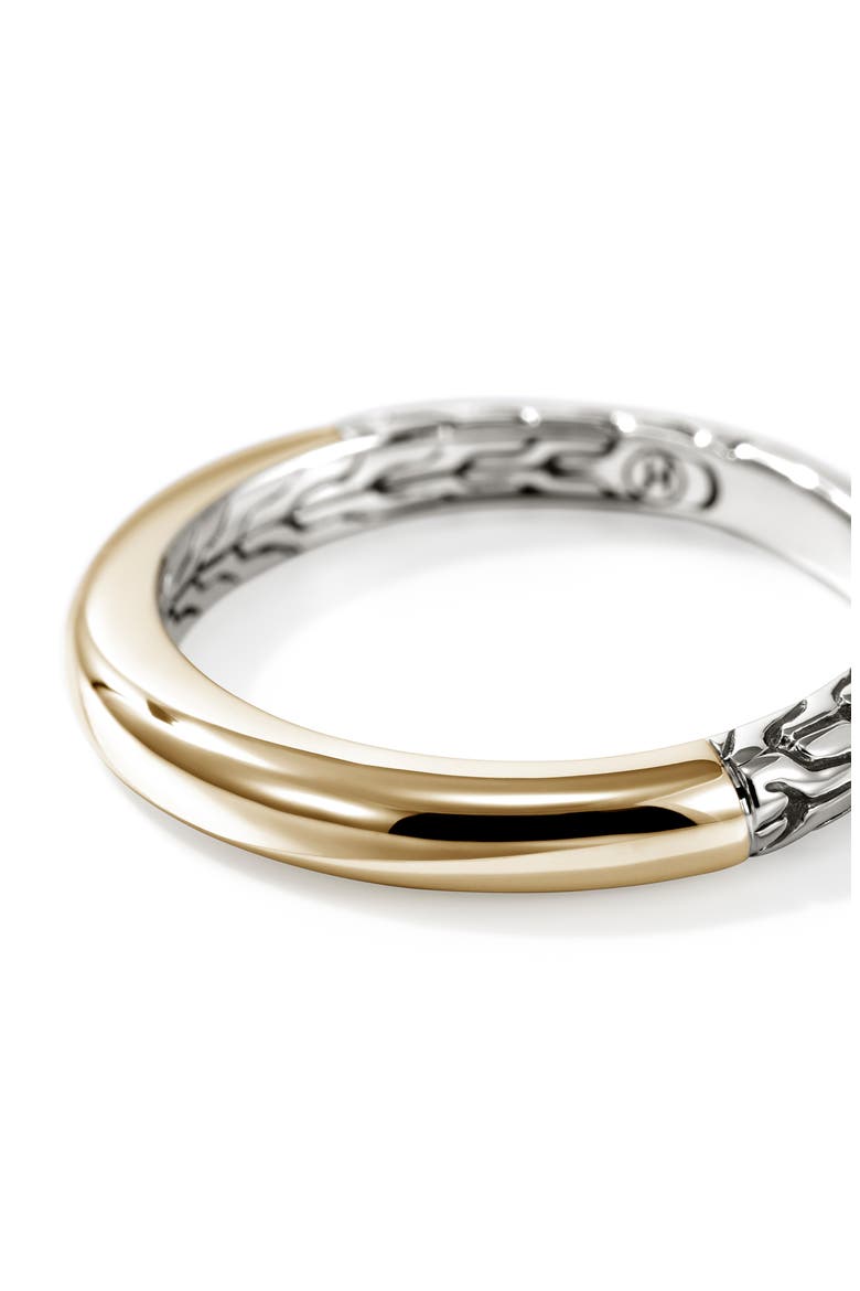 JH Essential 14K Gold & Sterling Silver Band Ring, 3MM, Alternate, color, SILVER/ GOLD