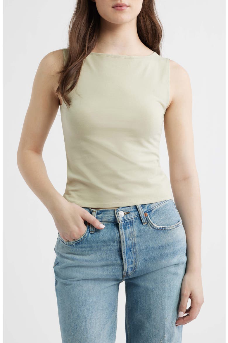 Dusk Stretch Knit Top, Main, color, DRIED HERBS