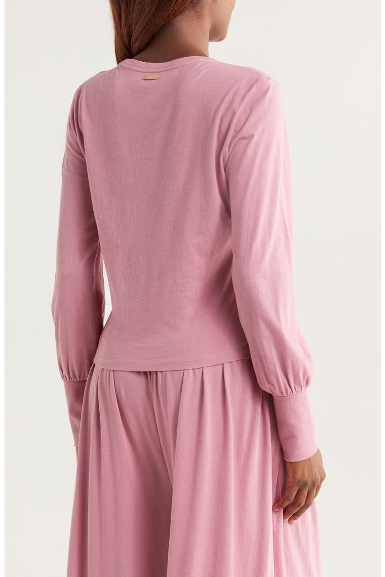 Organic Pima Cotton Lounge T-Shirt, Alternate, color, CLARION ROSE