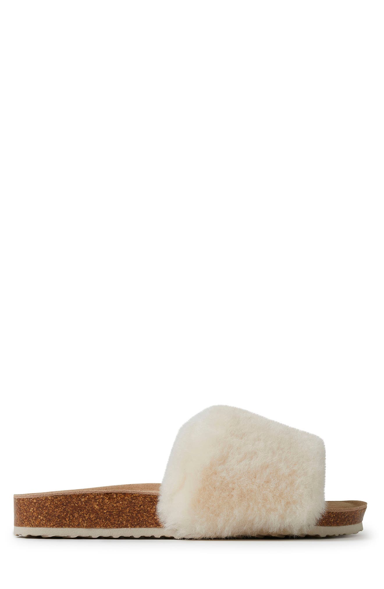 Canberra Genuine Shearling Slipper, Alternate, color, NATURAL