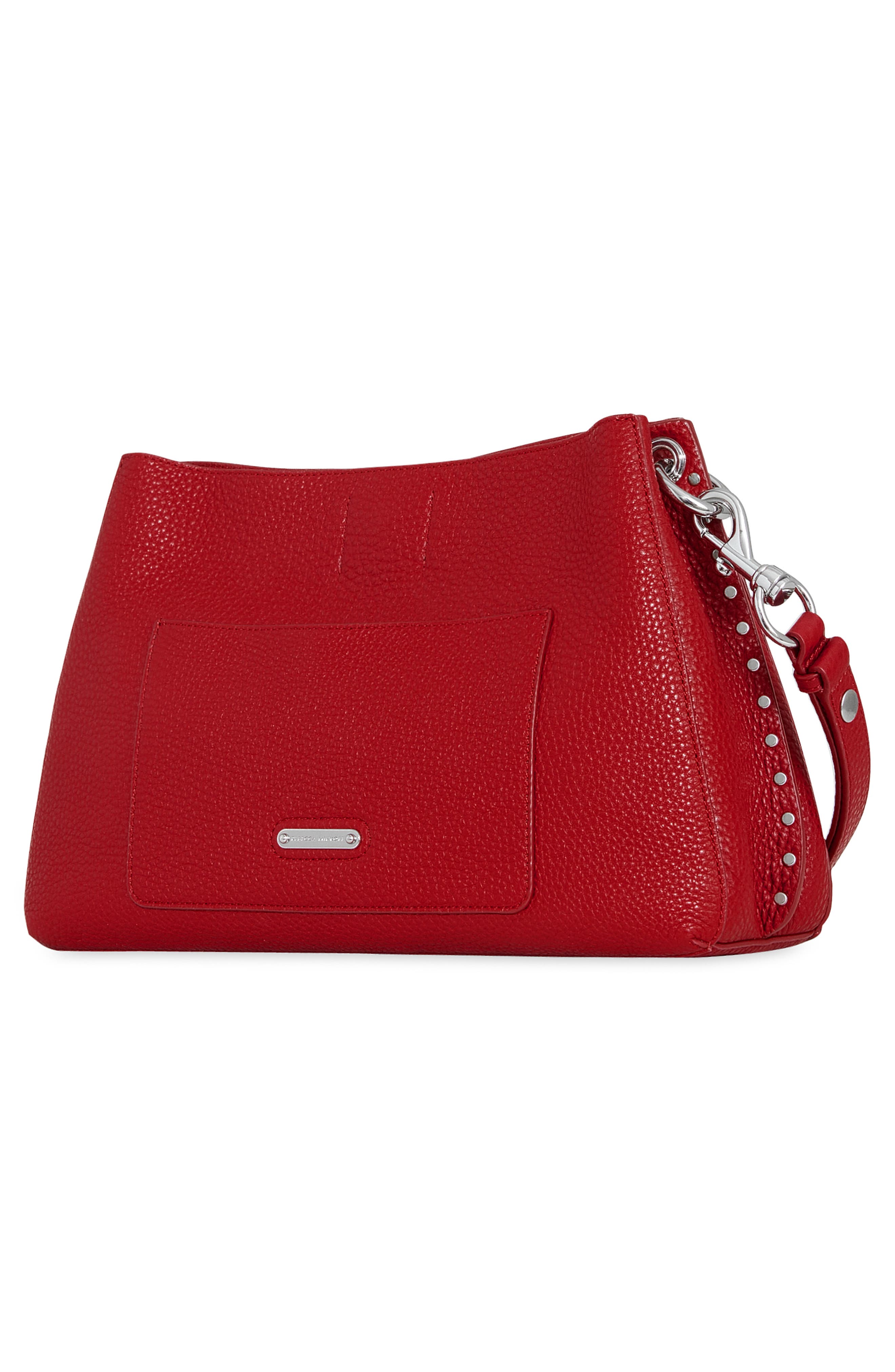 Rebecca Minkoff Darren East/West Leather Shoulder Bag, Alternate, color, Chili
