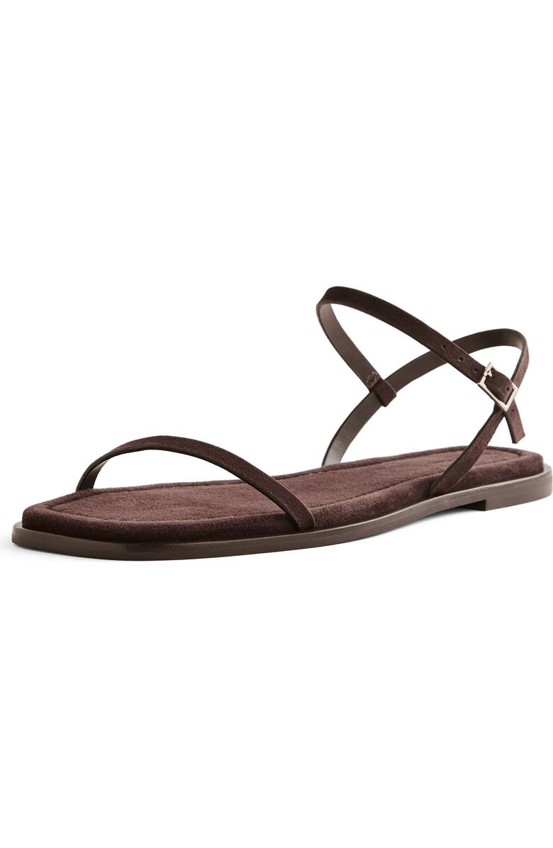 Reformation Lake Flat Sandal, Alternate, color, Espresso Suede