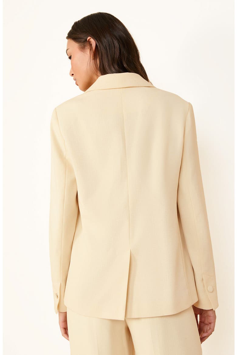 Crosshatch Double Breasted Blazer, Alternate, color, CREAM