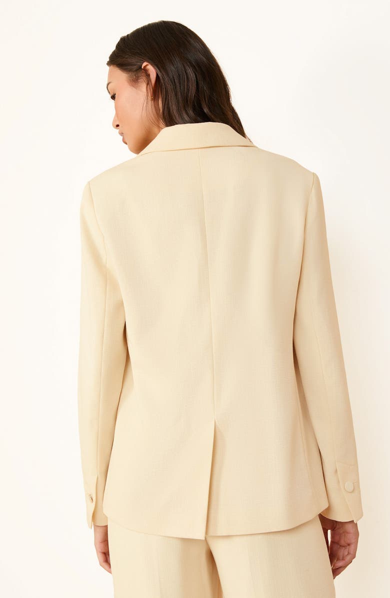 Friends Like These Crosshatch Double Breasted Blazer, Alternate, color, Cream