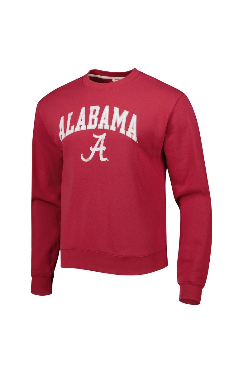 LEAGUE COLLEGIATE WEAR Men's League Collegiate Wear Crimson Alabama Crimson Tide 1965 Arch Essential Lightweight Pullover Sweatshirt, Alternate, color, Crimson