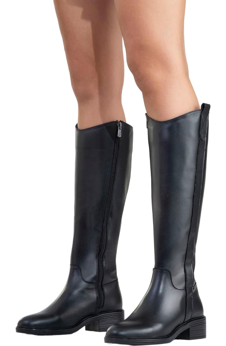 Forever & Always Shoes Acro Leather Boot, Alternate, color, Black Leather