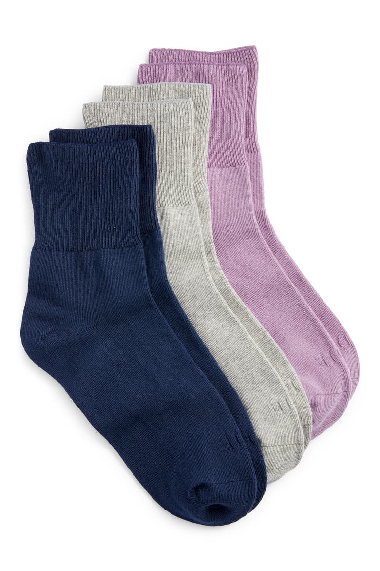 3-Pack Bobby Socks, Main, color, ORCHID PACK
