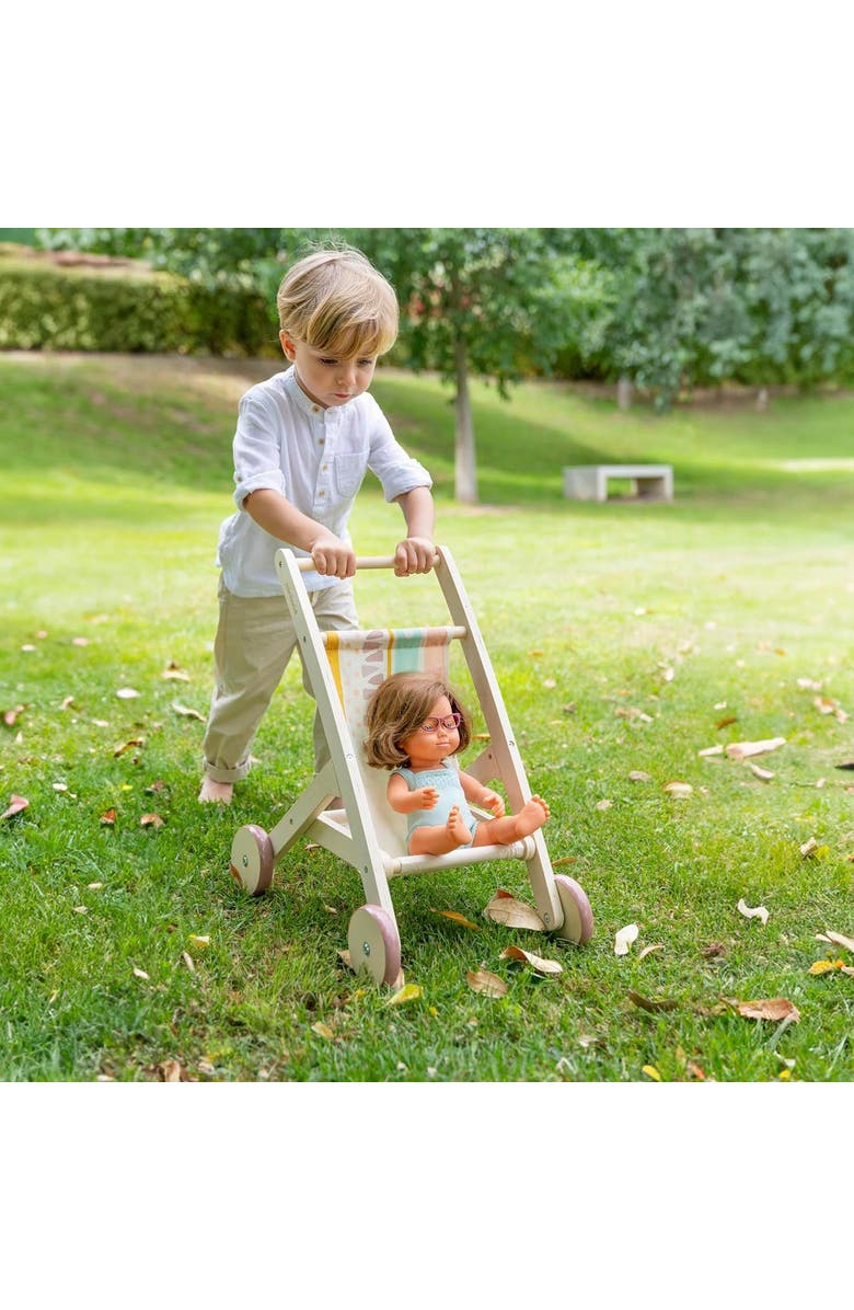 Miniland Wooden Doll Stroller for Dolls up to 15", Alternate, color, 