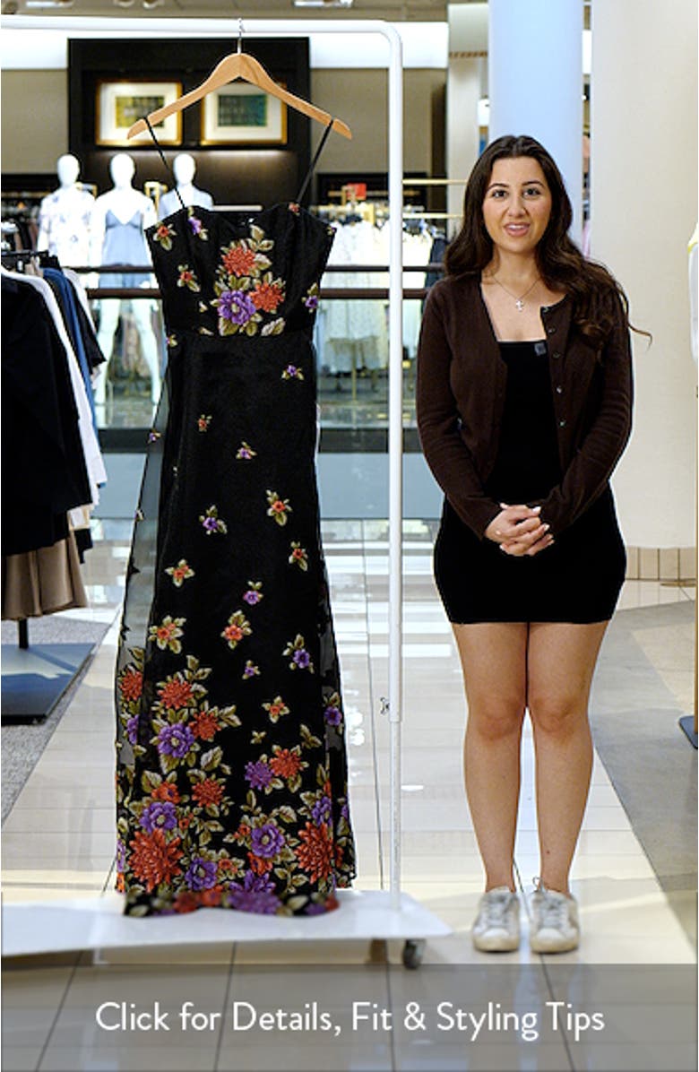 Imogen Floral Strapless Gown, sales video thumbnail