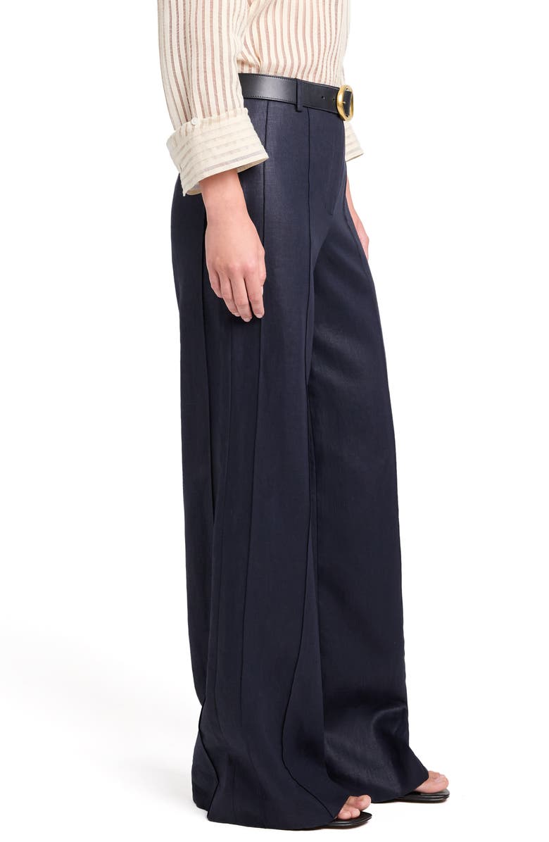 TWP Bond St Wide Leg Linen Pants, Alternate, color, Night Sky