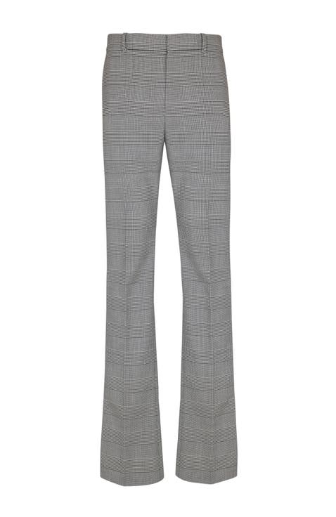 Darted trousers in Prince of Wales wool
