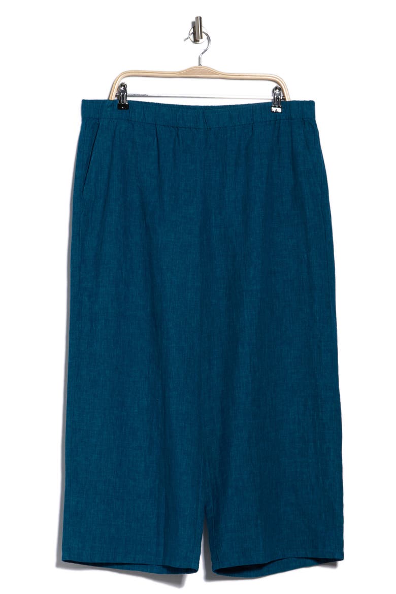 Organic Linen Crop Wide Leg Pants, Main, color, HUDSON