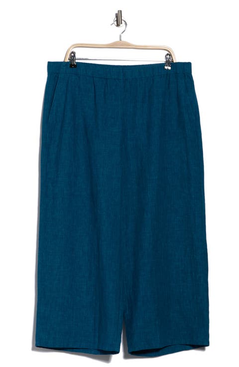 Organic Linen Crop Wide Leg Pants
