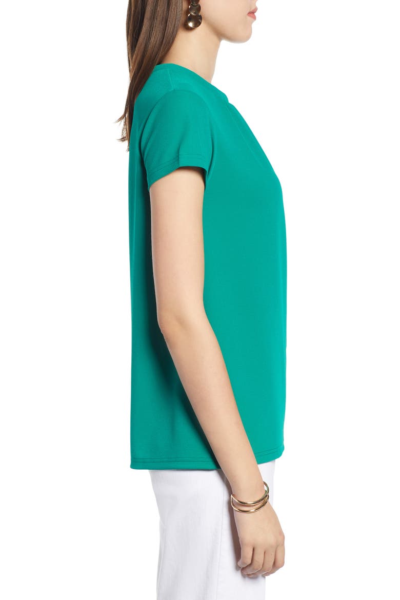 Pleat Front Crepe Top, Alternate, color, GREEN ULTRA