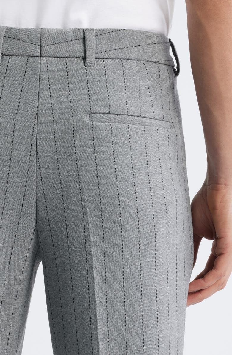 BOSS Perin Stripe Flat Front Stretch Dress Pants, Alternate, color, 