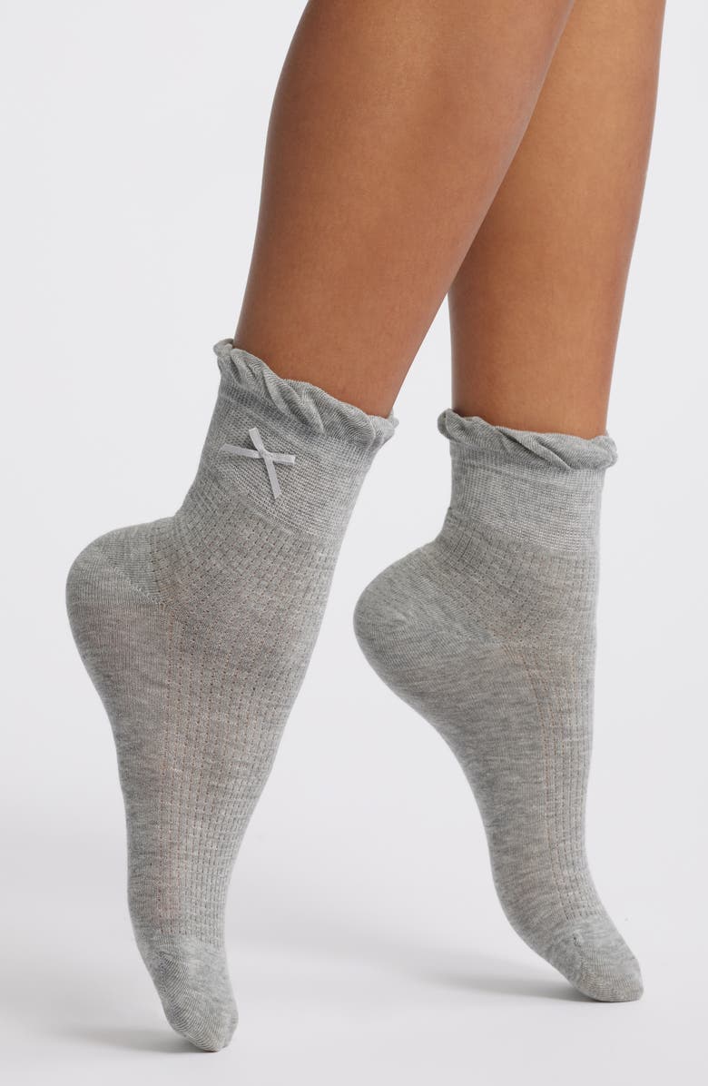 Casa Clara Lily Seamed Socks, Main, color, Grey