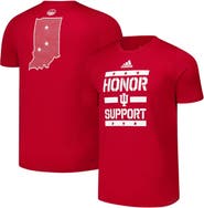 adidas Men's adidas Crimson Indiana Hoosiers Honor & Support Pre-Game T-Shirt