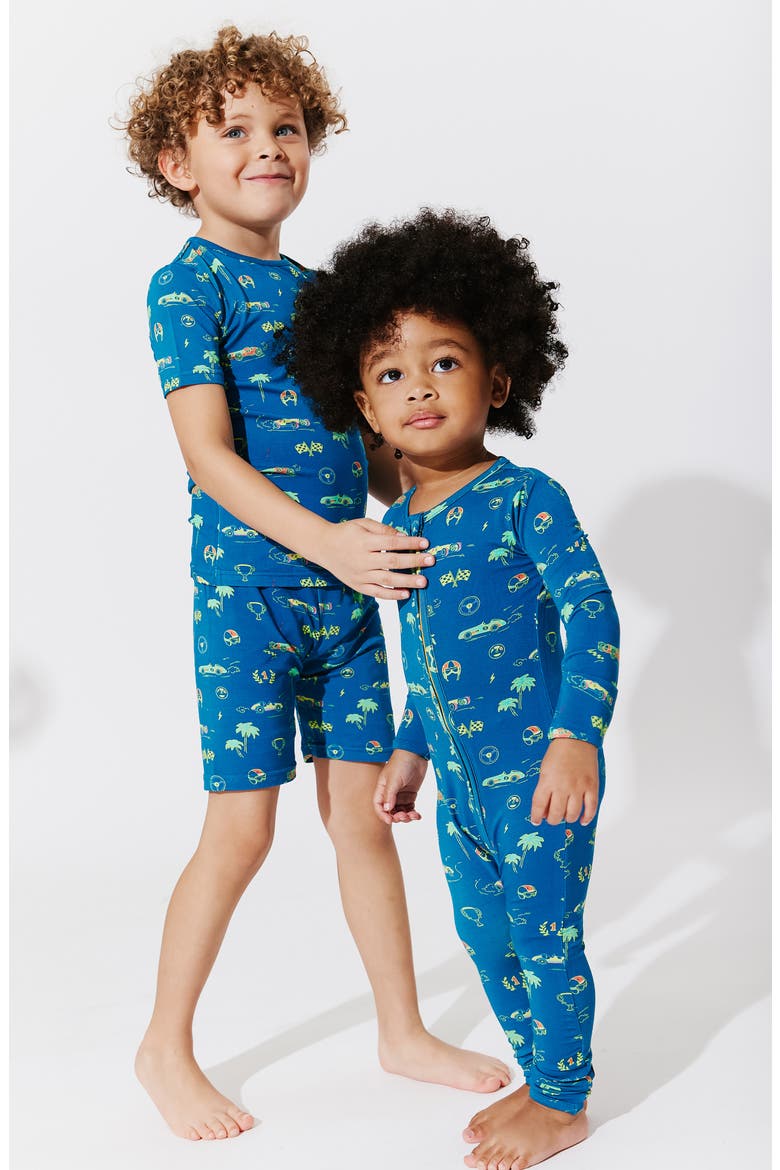 Baby Monaco Blue Convertible Footie, Alternate, color, BLUE