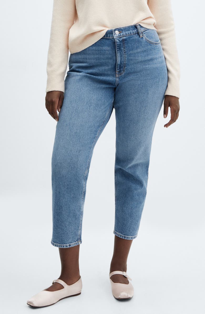 MANGO Comfort Mom Jeans, Alternate, color, 
