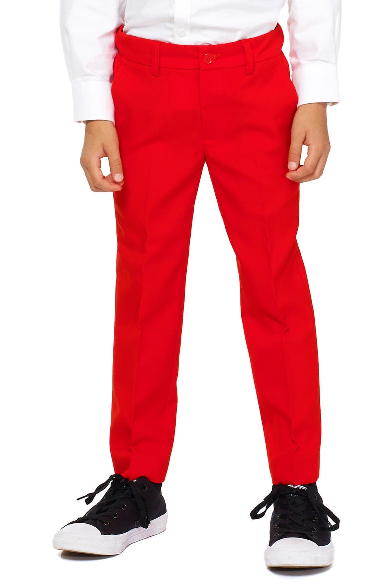Red Devil Two-Piece Suit with Tie, Alternate, color, RED