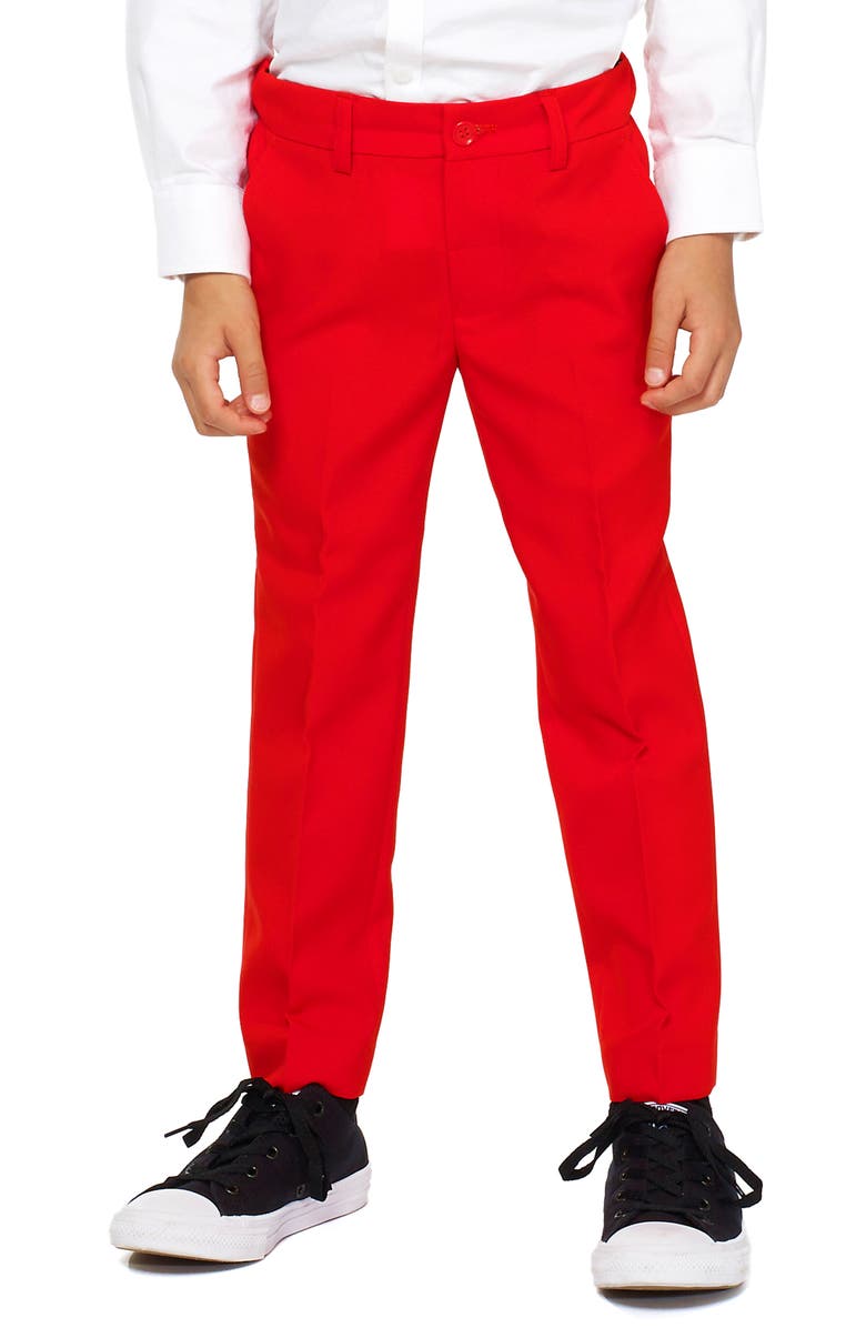OppoSuits Red Devil Two-Piece Suit with Tie, Alternate, color, Red