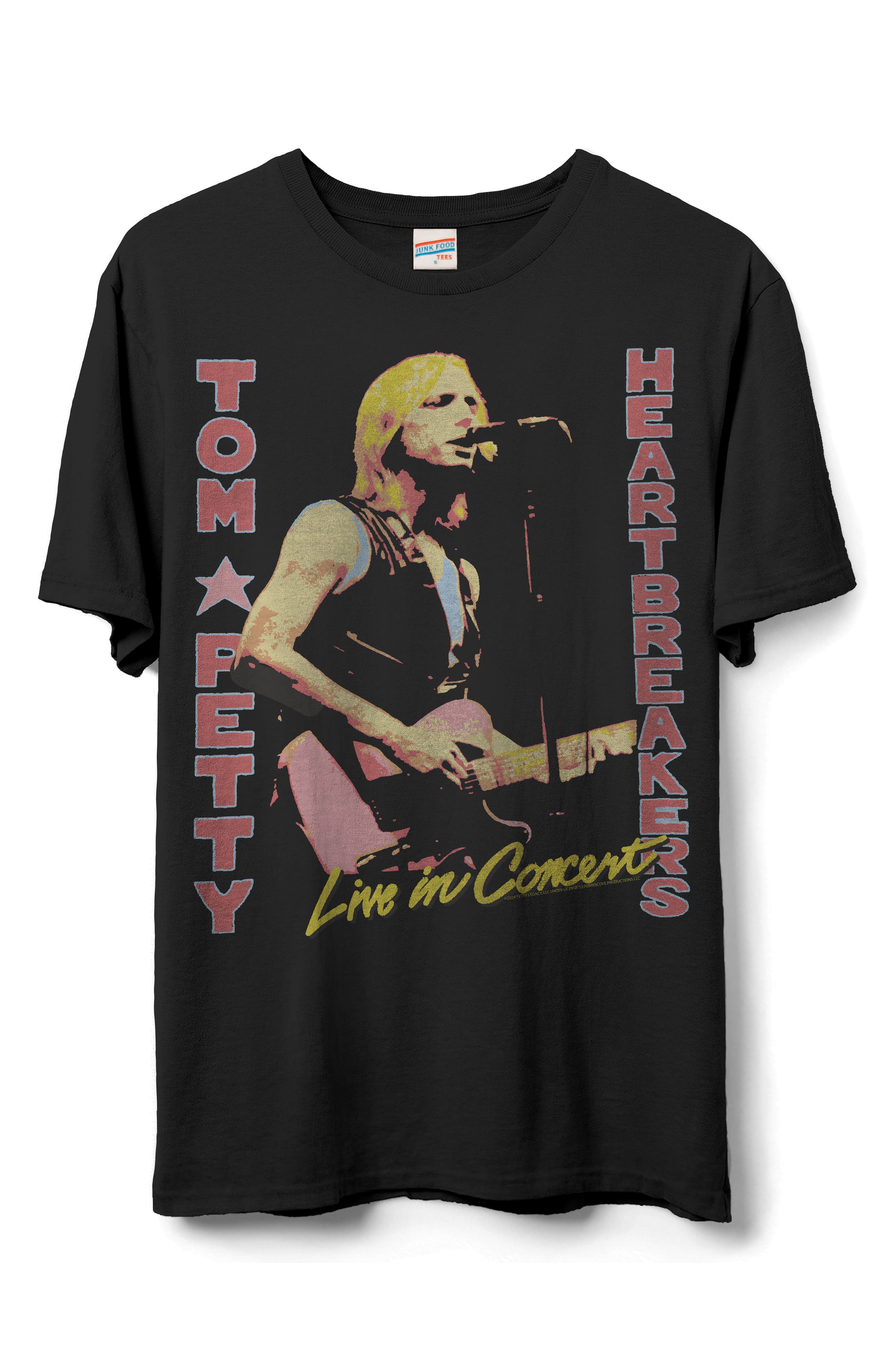 Junk Food Tom Petty Live in Concert Graphic T-Shirt