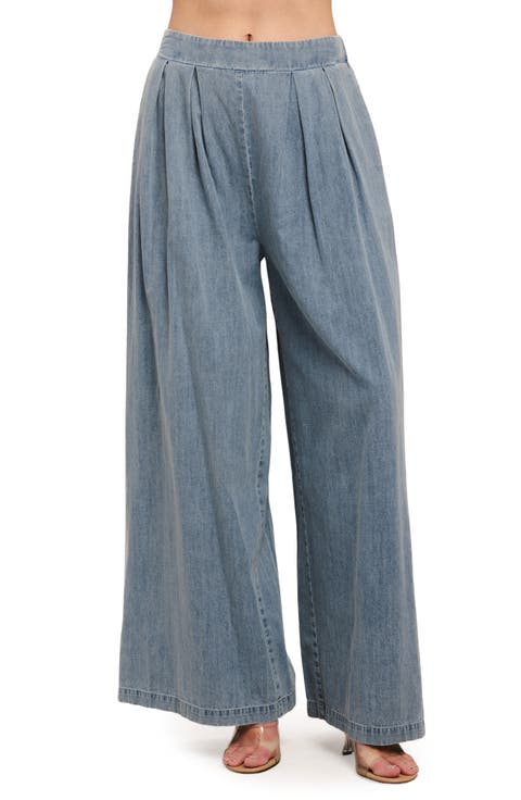 Pleated Wide Leg Pants