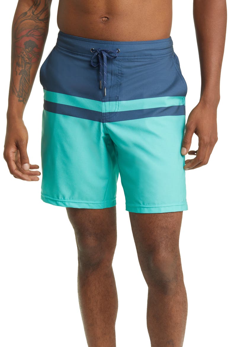 The Ozone Swim Trunks, Alternate, color, JADE