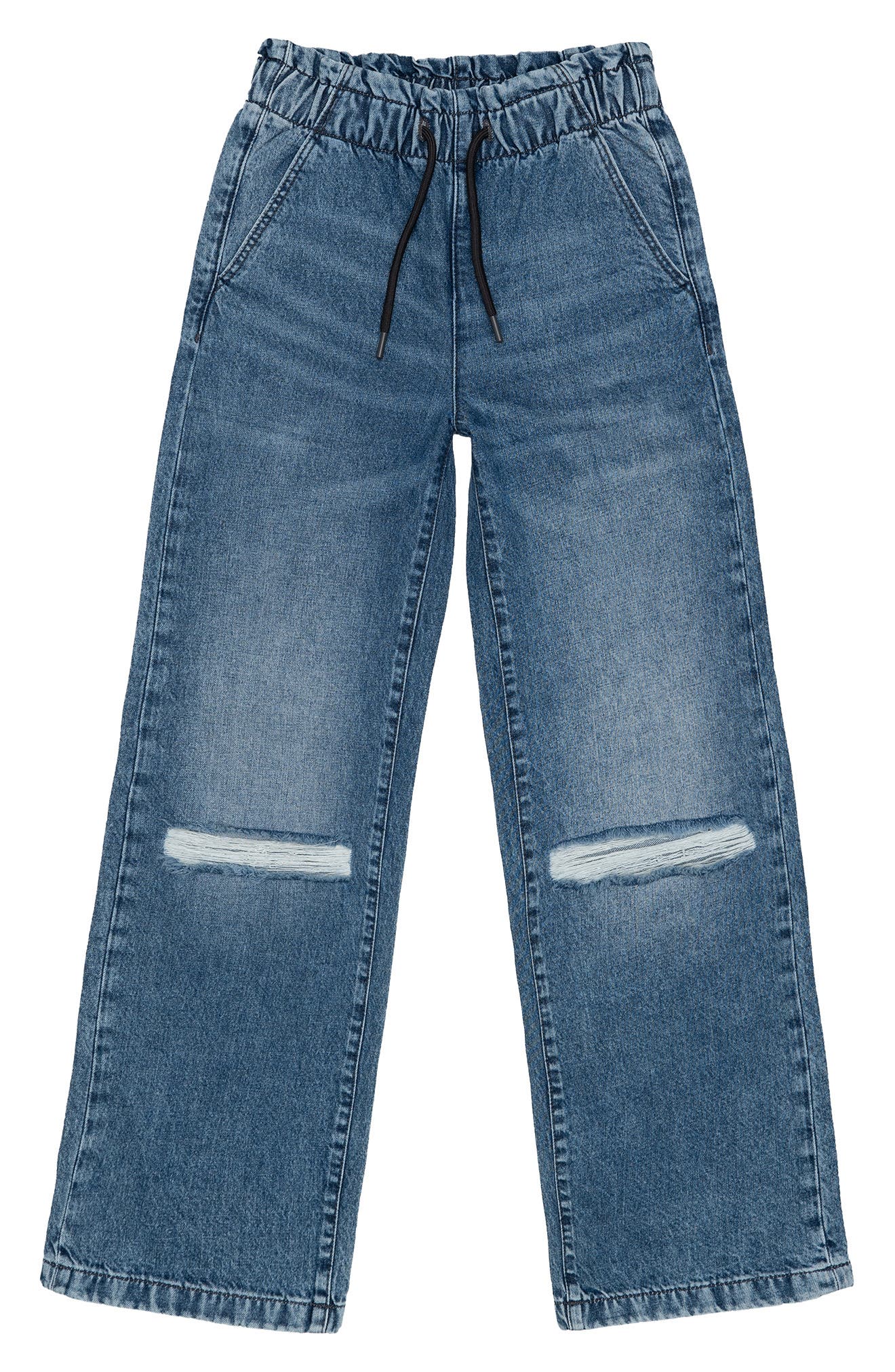 Joe's Kids' Mia Distressed Wide Leg Pull-On Jeans