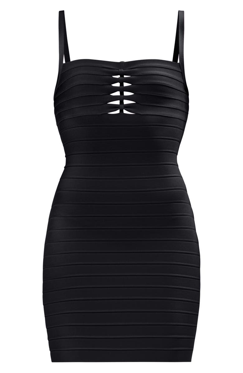 Herve Leger The Emerson Knit Dress, Alternate, color, Black