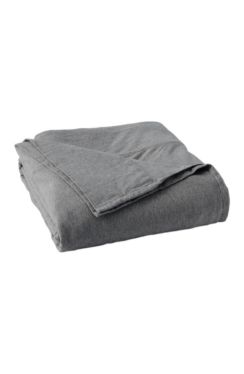Pact Organic Favorite Tee Jersey Flat Sheet, Main, color, Medium Grey Heather