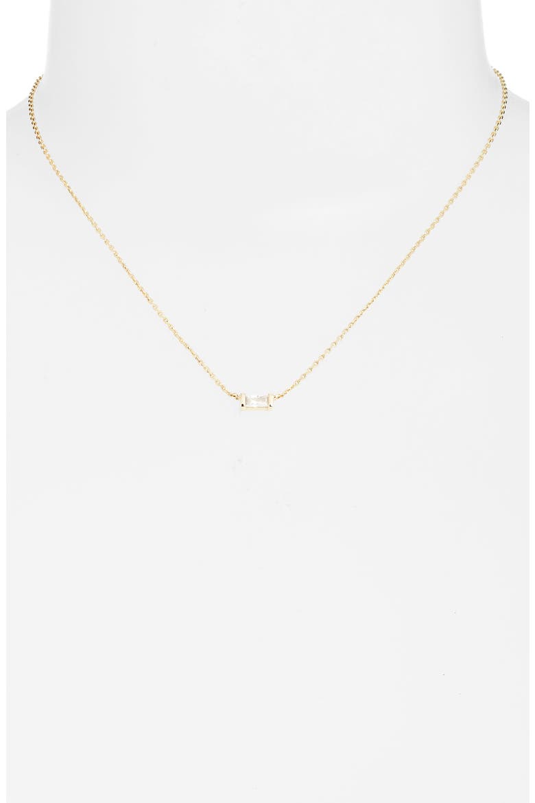 Juliette Cubic Zirconia Pendant Necklace, Alternate, color, GOLD WHITE CRYSTAL