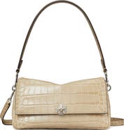 Tory Burch Small Charlie Croc Embossed Shoulder Bag