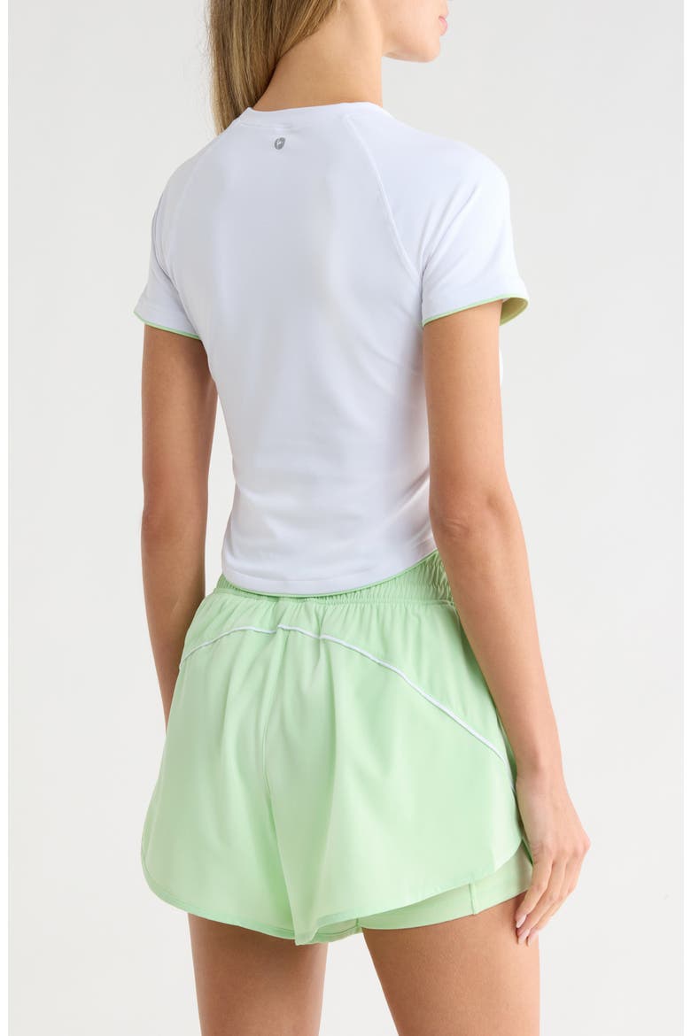 Nudetech Volley Club Crop T-Shirt, Alternate, color, WHITE/ CELADON