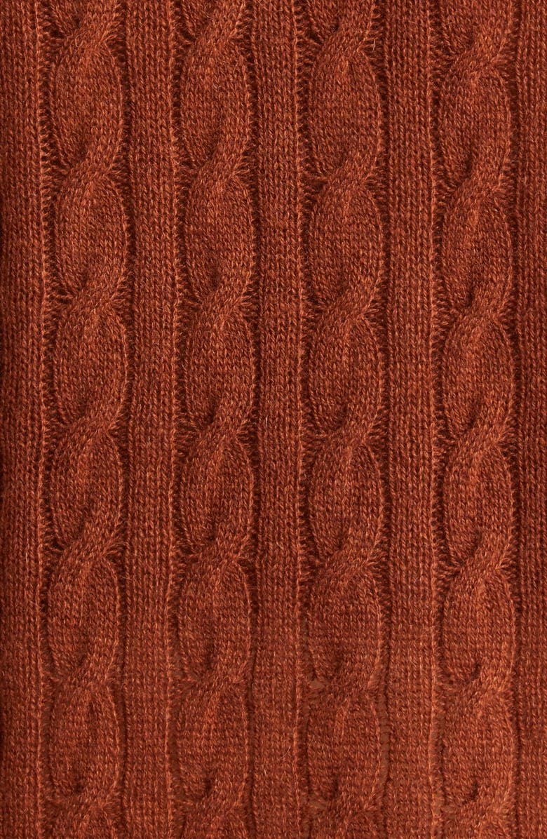 Etro Cable Cashmere Turtleneck Sweater, Alternate, color, 