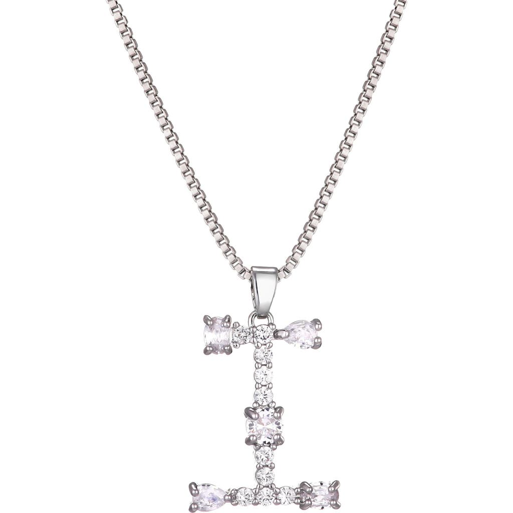 Adornia Mixed Crystal Initial Pendant Necklace